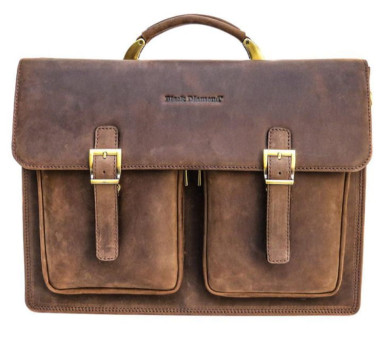 Men's leather briefcase Black Diamond BD50v2Ccrh