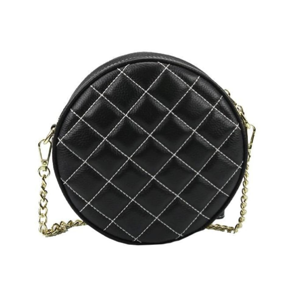 Кругла сумка із натуральної зернистої шкіри Riche F-A25F-FL-572WA