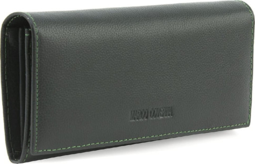 Зелений жіночий гаманець із натуральної фактурної шкіри Marco Coverna MA501-1 Green