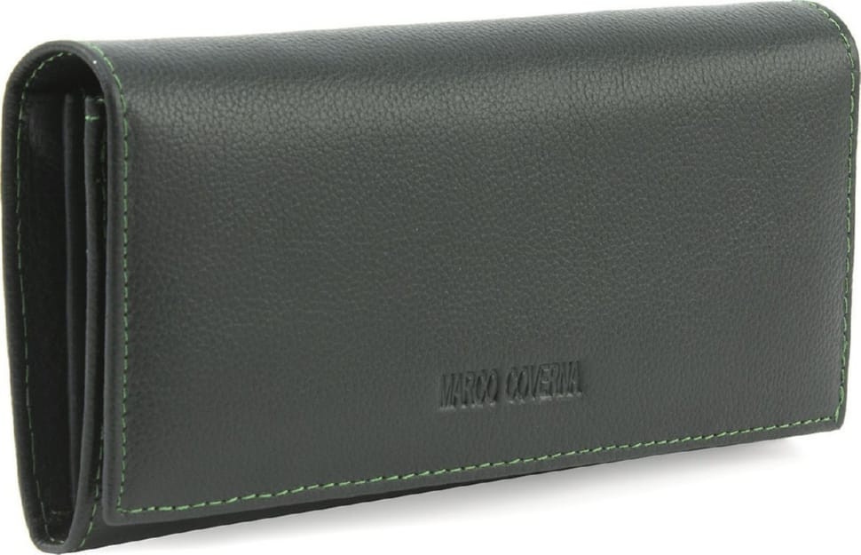 Зелений жіночий гаманець із натуральної фактурної шкіри Marco Coverna MA501-1 Green
