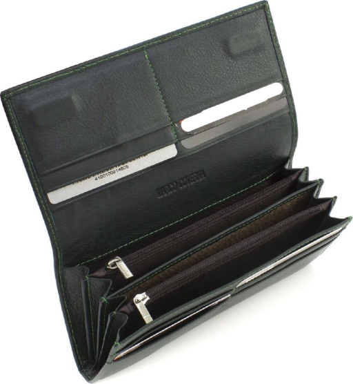 Зелений жіночий гаманець із натуральної фактурної шкіри Marco Coverna MA501-1 Green