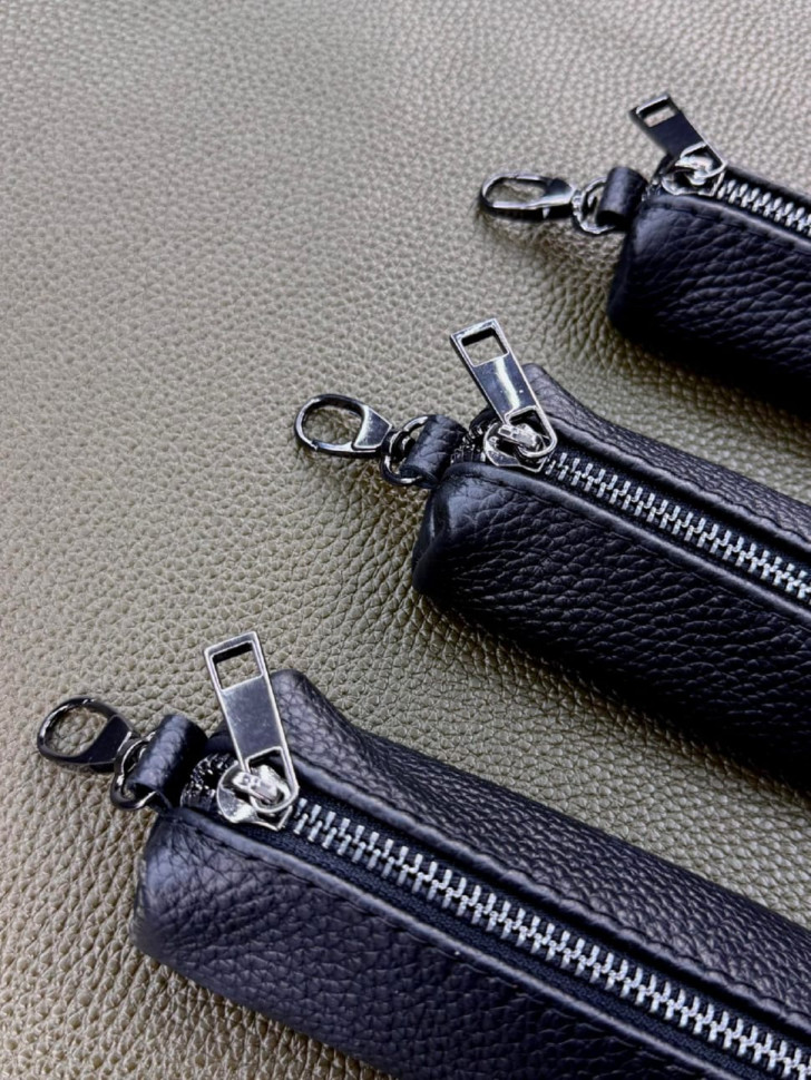 Ключниця з натуральної зернистої шкіри NORMAL (чорна)