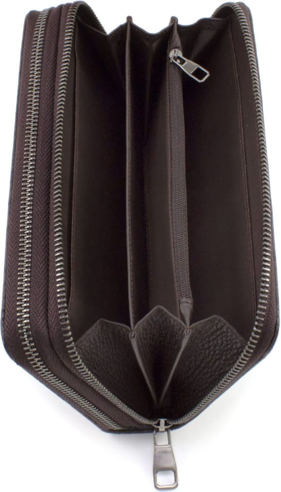 Brown men`s reptile leather clutch bag Marco Coverna 086-5902C Brown