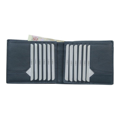 Leather wallet Cortina 5068 navy blue