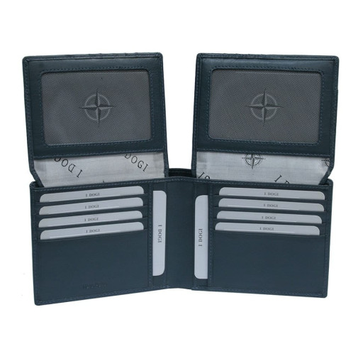Leather wallet Cortina 5068 navy blue
