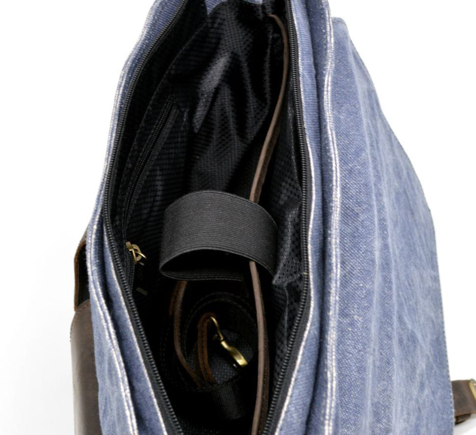 Briefcase for men canvas + leather RK-1282-4lx TARWA