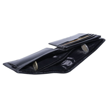 Leather wallet Italico 3620 nero black