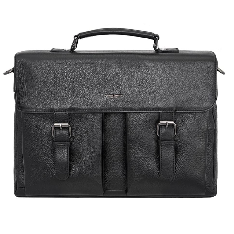 Чоловік шкіряний портфель Giorgio Ferretti 201850060a-black