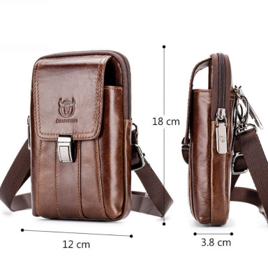 Belt bag with shoulder strap T0073 BULL, brown