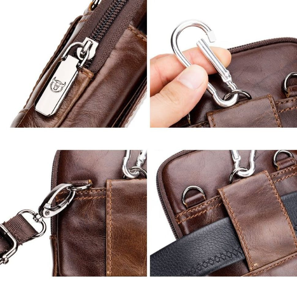 Belt bag with shoulder strap T0073 BULL, brown