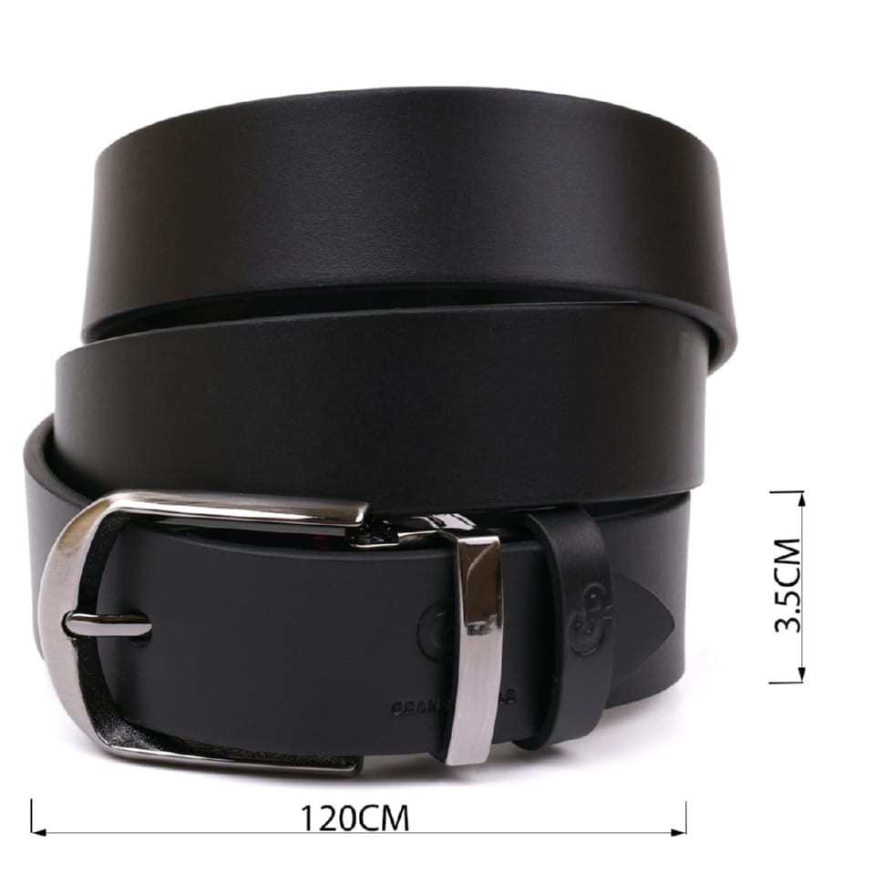 Ремінь чоловічий GRANDE PELLE 00870 шкіряний Чорний