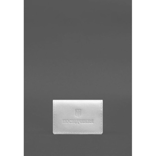 Шкіряна обкладинка для пенсійного посвідчення біла