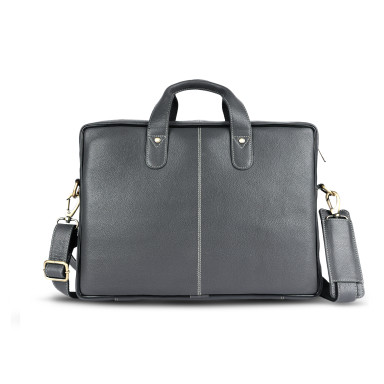 13 Hammonds Flycatcher LB105 Grey Leather Laptop Bag