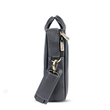 13 Hammonds Flycatcher LB105 Grey Leather Laptop Bag