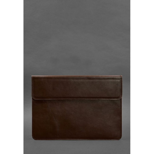 Шкіряний чохол-конверт на магнітах для MacBook 14 Бордовий