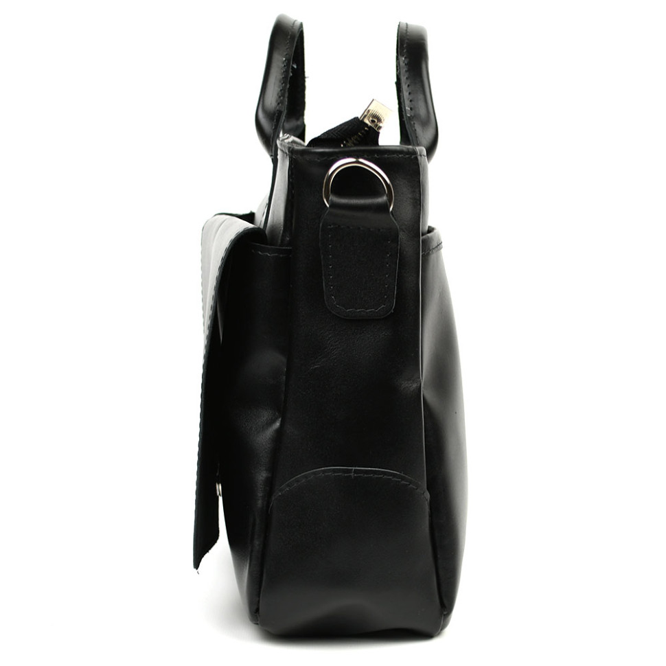 Mens shoulder bag with handles TARWA black ZA-3990-3md