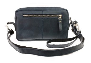 Women's leather small clutch bag SULLIVAN sg49 (25) blue