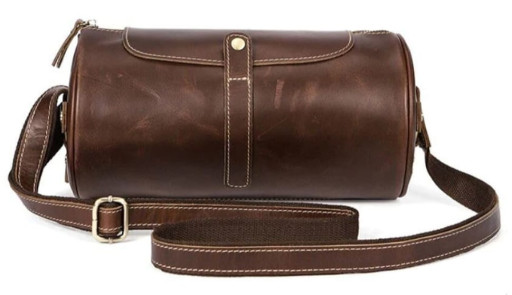 Сумка чоловіча закруглена Vintage 14694 Коричнева