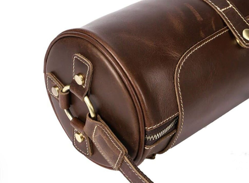 Сумка чоловіча закруглена Vintage 14694 Коричнева