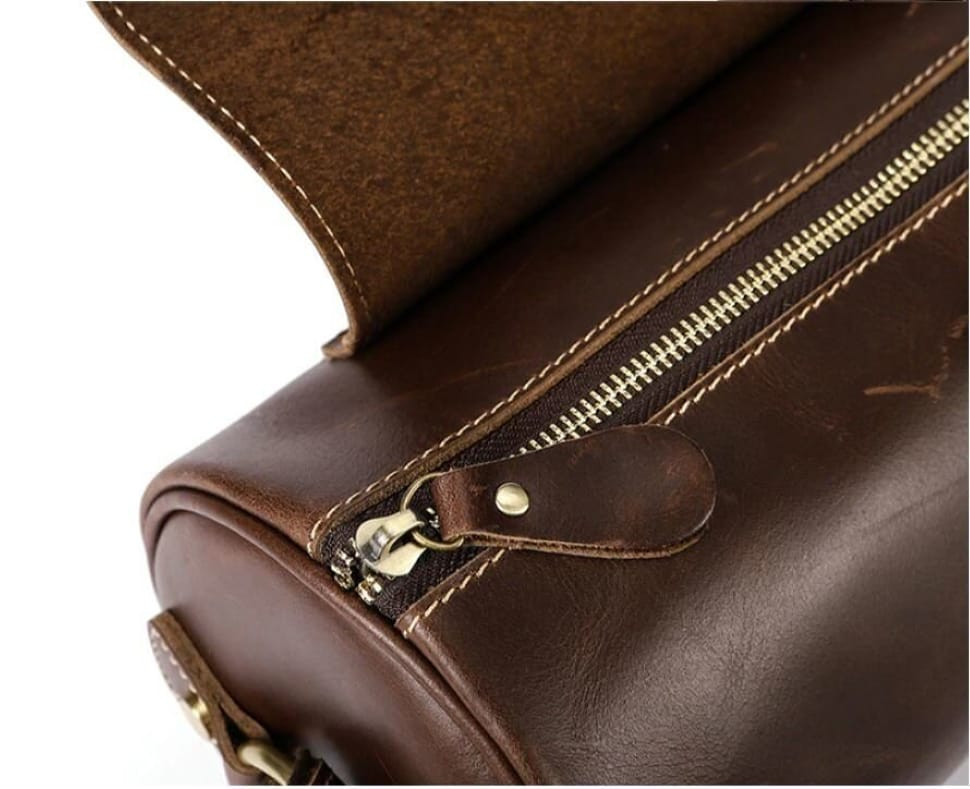 Сумка чоловіча закруглена Vintage 14694 Коричнева