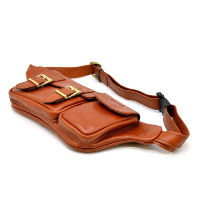 Red leather belt bag GB-3029-4lx TARWA