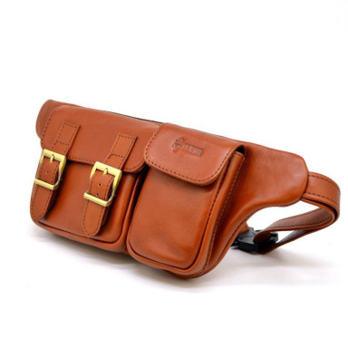 Red leather belt bag GB-3029-4lx TARWA
