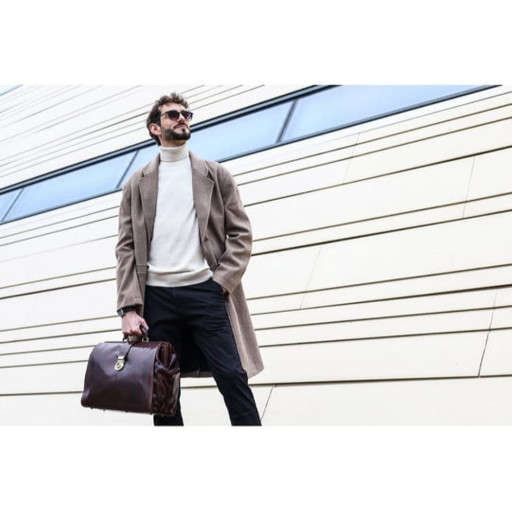 Саквояж шкіряний великий - Mrs Dalloway - коричневий Time Resistance 5214001