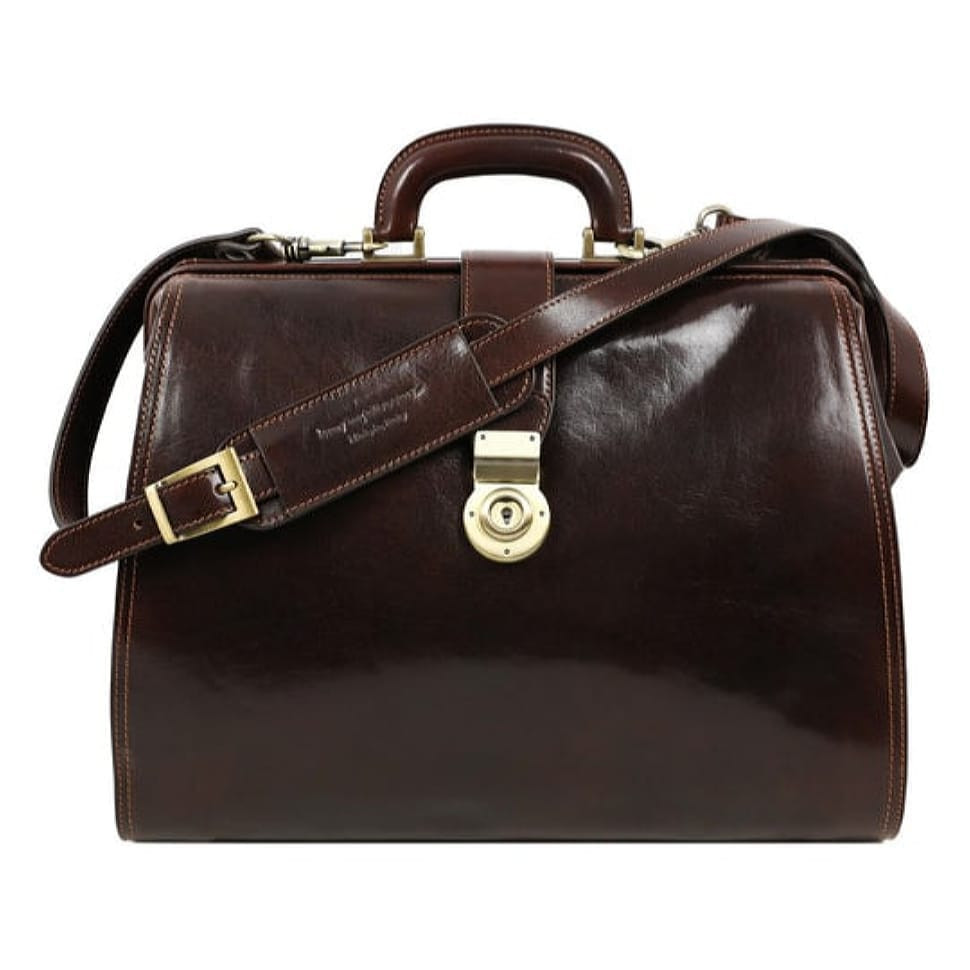 Саквояж шкіряний великий - Mrs Dalloway - коричневий Time Resistance 5214001