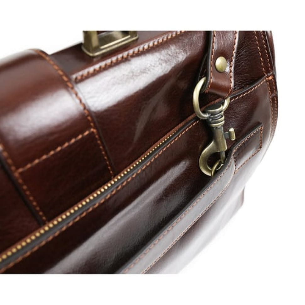 Саквояж шкіряний великий - Mrs Dalloway - коричневий Time Resistance 5214001