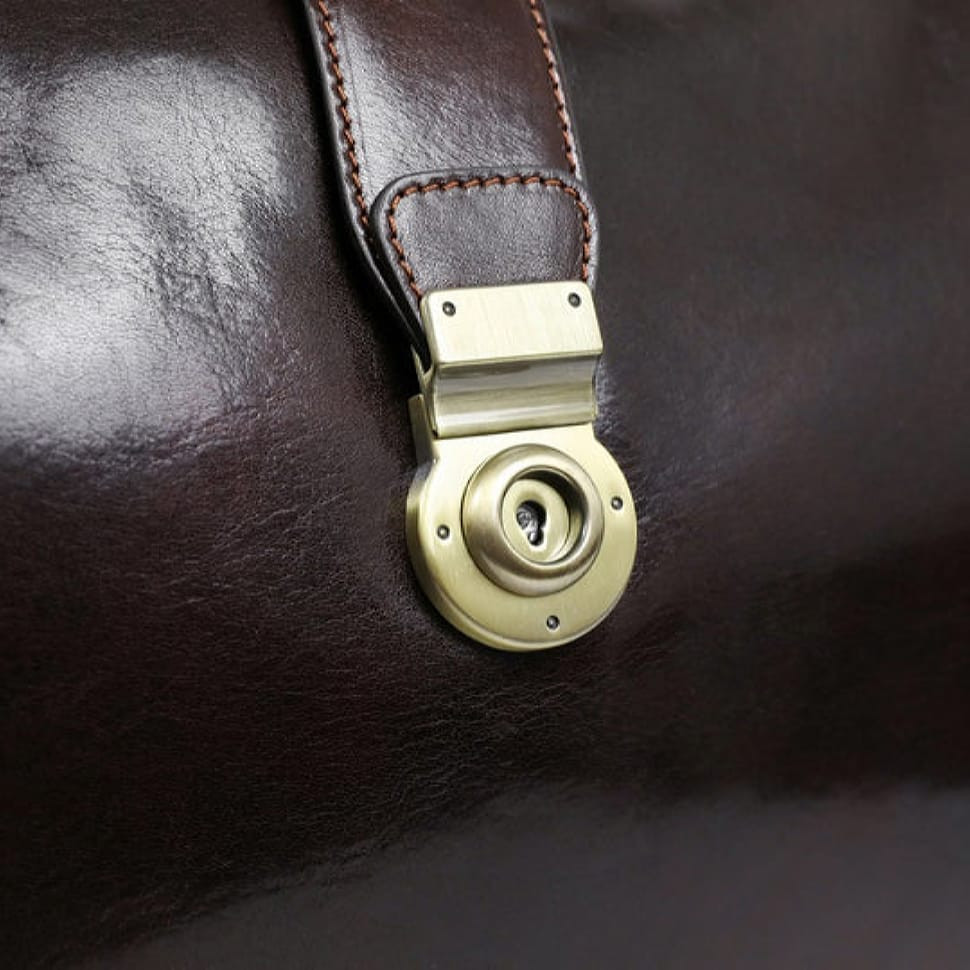 Саквояж шкіряний великий - Mrs Dalloway - коричневий Time Resistance 5214001