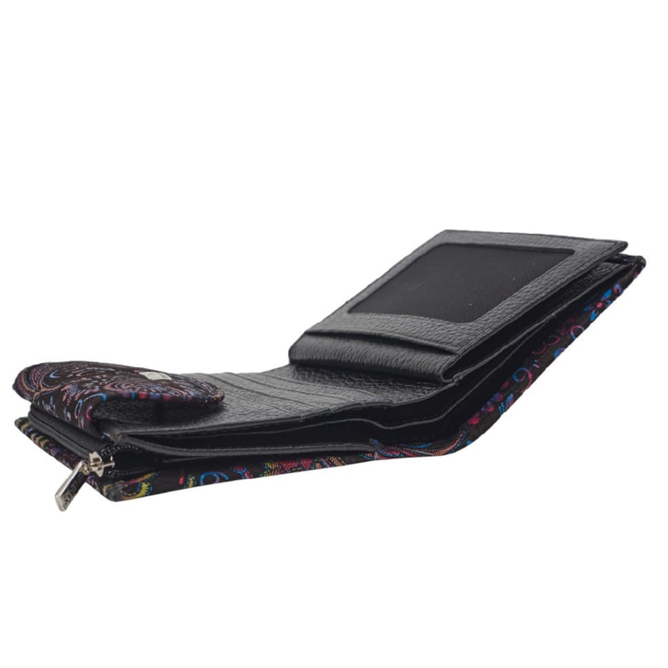 Кошелек женский кожа Desisan 755-995 синие цветы