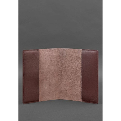 Шкіряна обкладинка для блокнота 6.0 (софт-бук) Бордова Краст