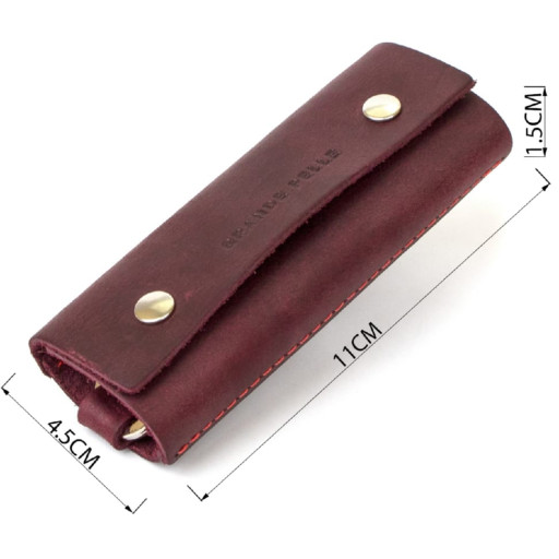 Ключница из натуральной кожи GRANDE PELLE 11389 Бордовый