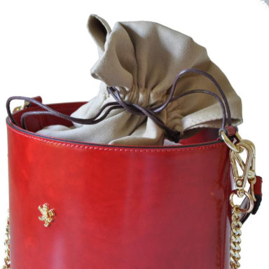 Pratesi RCL335 - Cross Body Bag Secchiello R355 in cow leather Radica Cherry