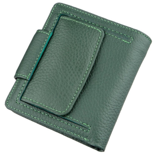 Добротне шкіряне портмоне Shvigel 16469 Зелений