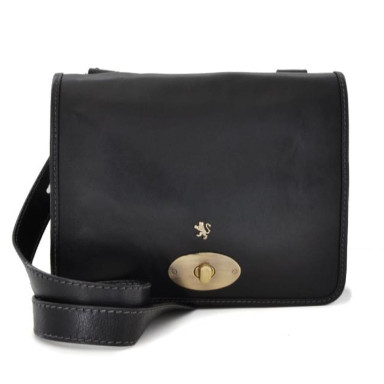 Pratesi BNE122/27 - Cross Body Bag Portalettere Small in cow leather Bruce Black