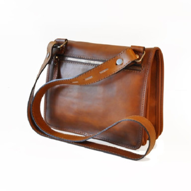 Pratesi BNE122/27 - Cross Body Bag Portalettere Small in cow leather Bruce Black