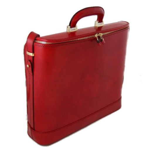 Pratesi RCL116/15 - Raffaello Laptop Bag 15 in cow leather Radica Cherry