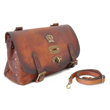 Pratesi BCO162/P - Woman Bag Castell'Azzara Small in cow leather Bruce Cognac