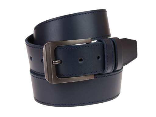 Ремінь чоловічий шкіряний джинсовий одна строчка SULLIVAN 112-77 (7.5) 115-150 см синій