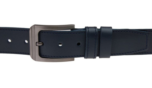 Ремінь чоловічий шкіряний джинсовий одна строчка SULLIVAN 112-77 (7.5) 115-150 см синій