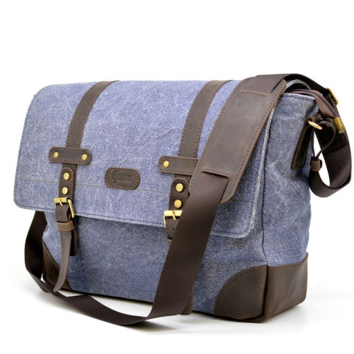 Чоловіча через плече RKj-3090-4lx TARWA з текстилю Canvas і шкіри