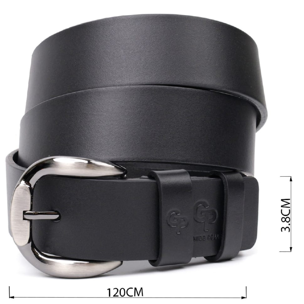 Люксовий ремінь під джинси з натуральної шкіри GRANDE PELLE 11691 Чорний