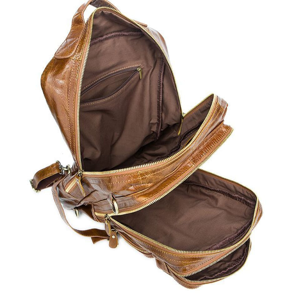 Мужской рюкзак из винтажной кожи B10-8856 Joynee