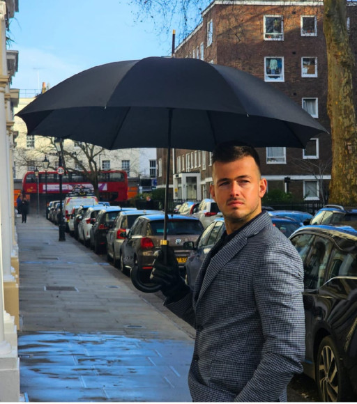 Парасолька-тростина чоловіча Fulton Minister G809 Black (Чорний)