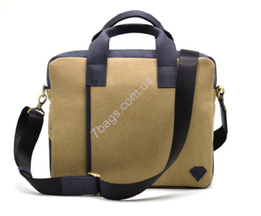 Чоловіча сумка тканину + шкіра RK-MCM18-S Black Diamond