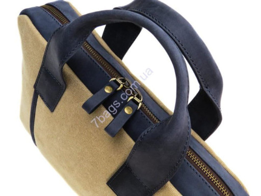 Чоловіча сумка тканину + шкіра RK-MCM18-S Black Diamond