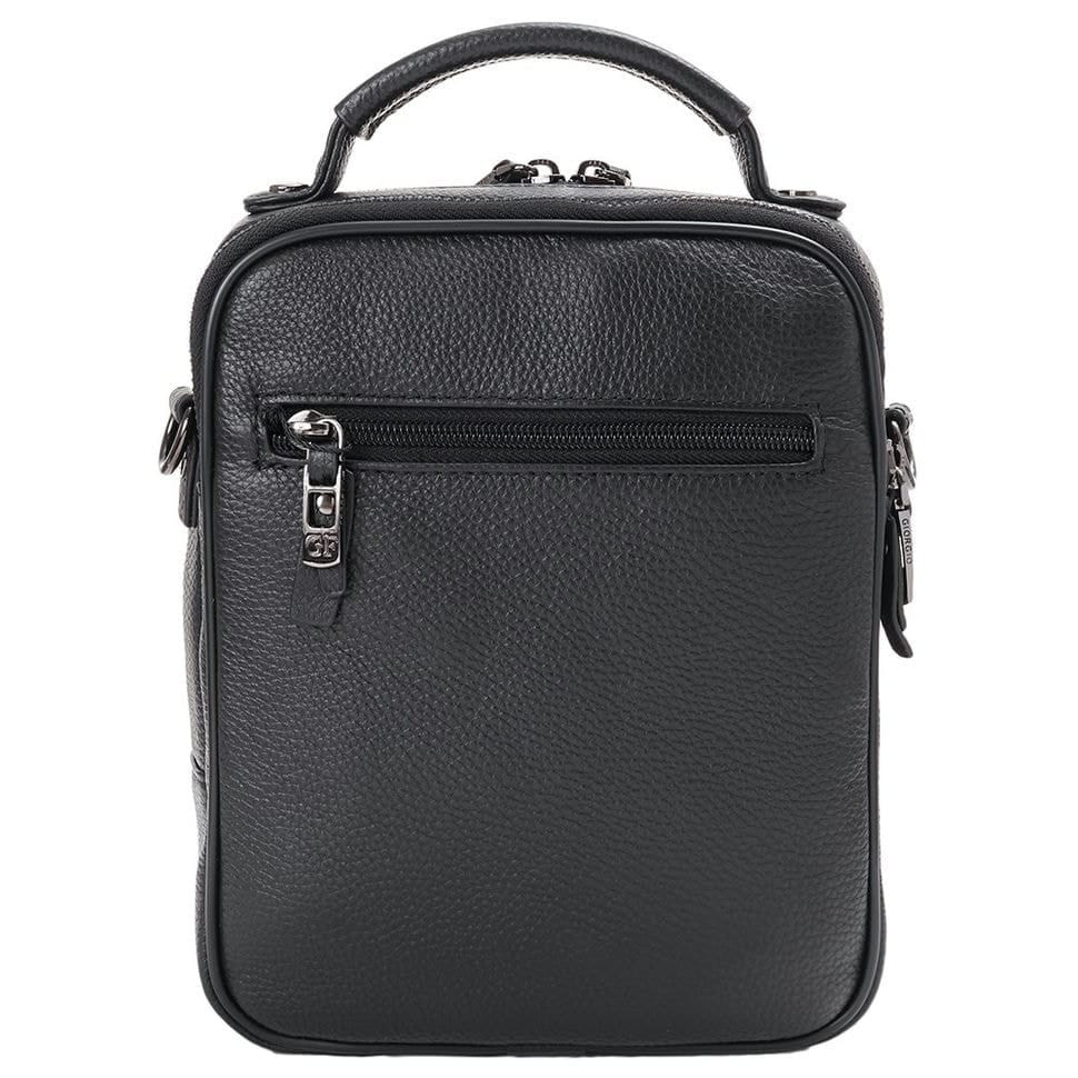 Чоловіча шкіряна сумка через плече GIORGIO FERRETTI GF012-1 чорна