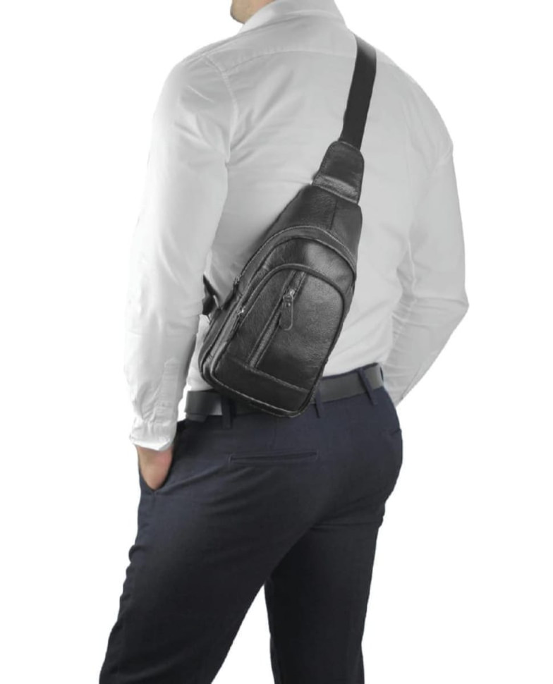 Чоловічий шкіряний слінг на плече Tiding Bag A25F-5605A