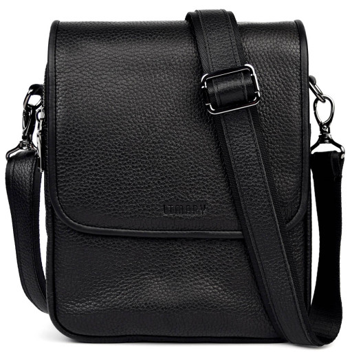 Чоловіча сумка через плече на три відділення месенджер Limary Lim-015FA чорний флотар
